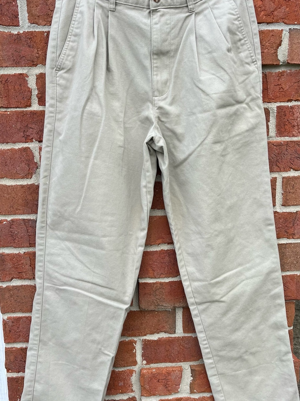 George Men's Light Beige Pleated Chinos‎